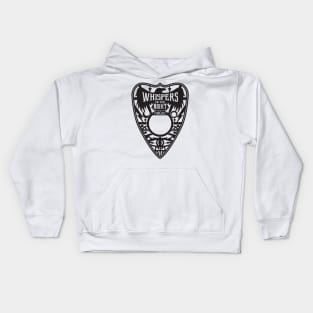 Whispers in the Night Logo (Black) Kids Hoodie